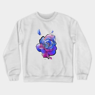 blue and purple rose Crewneck Sweatshirt